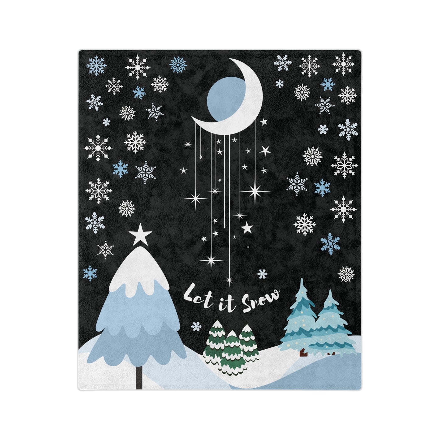 "Let It Snow" - Cozy Fleece Throw Blanket