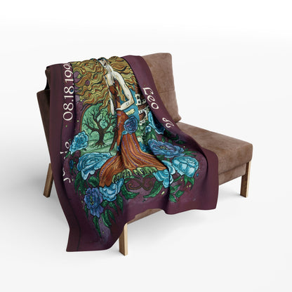 Mystical Leo Personalized Zodiac Fleece Throw Blanket