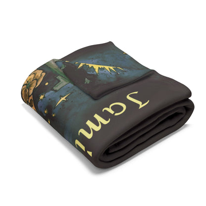 Mystical Aquarius Personalized Zodiac Fleece Throw Blanket