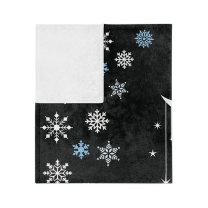 "Wish Upon A Snowflake" - Cozy Fleece Throw Blanket