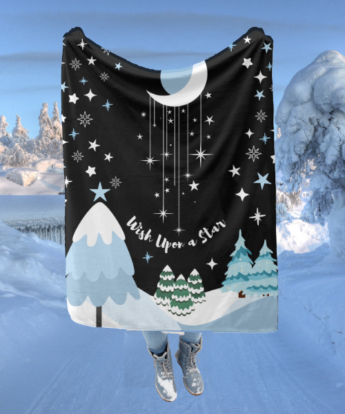 "Wish Upon A Star" - Cozy Fleece Throw Blanket